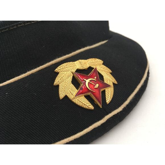 Soviet USSR Russian Military Navy Uniform Cap w/o Ribbons 1985 Size 53 - Picture 3 of 5